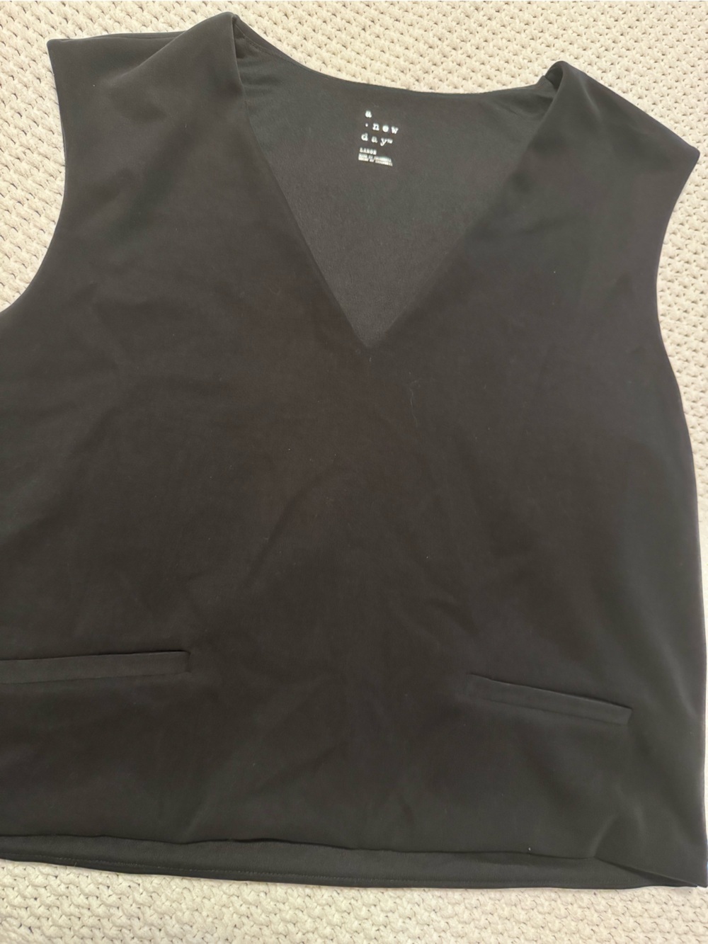 a new day Black V-Neck Sleeveless Vest